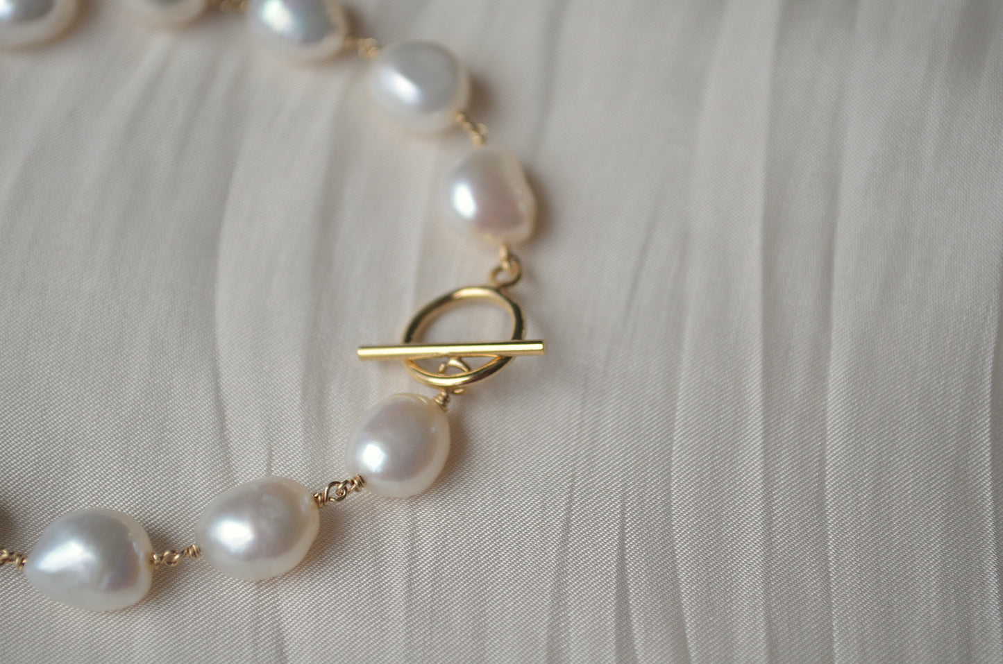 Baroque Pearl Toggle Bracelet