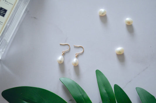 Classic Tiny Freshwater Pearl Earrings