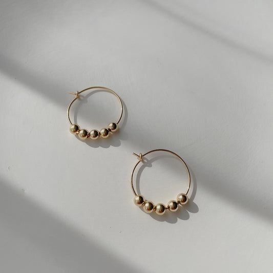 Beaded Hoop Earrings