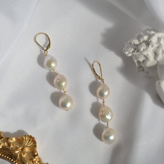 Candice Trio Kasumi Pearl Earrings