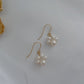 Paw Prints Pearl Earrings